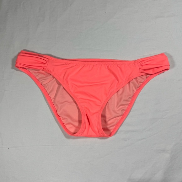 Victoria's Secret Neon Coral Bikini Bottoms Size Large - Picture 1 of 5